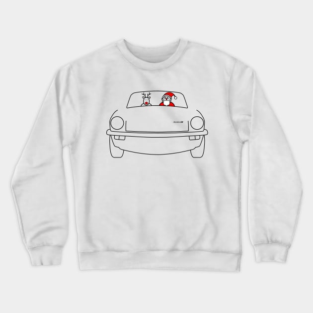 Triumph Spitfire classic British sports car Christmas special edition Crewneck Sweatshirt by soitwouldseem